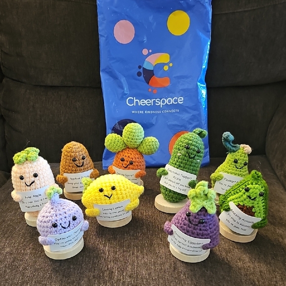 cheerspace Other - Cheerspace Handmade Crochet Fruit & Veggie Amigurumi Set - Multicolor